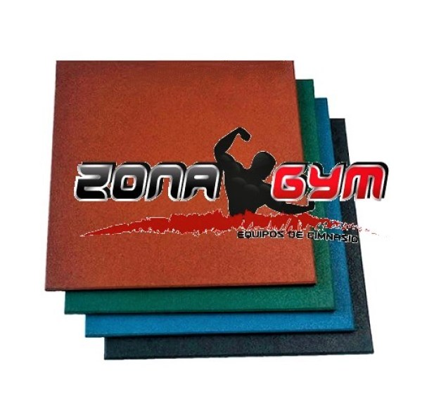 PISO  DE CAUCHO TIPO LOSETA - VARIOS COLORES 